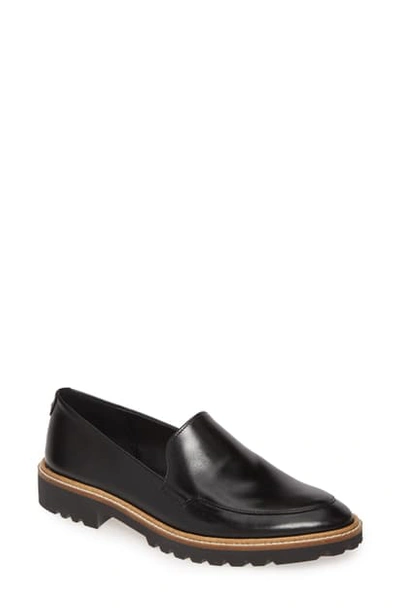 Ecco Incise Tailored Loafer In Black Leather