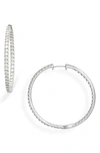 Bony Levy Audrey Luxe Inside Out Hoop Earrings In Diamond/ White Gold