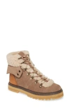 SEE BY CHLOÉ EILEEN GENUINE SHEARLING HIKING BOOT,SB31120A-10150