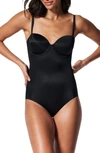 Spanxr Suit Your Fancy Strapless Cupped Panty Bodysuit In Very Black