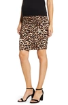 ANGEL MATERNITY RUCHED LEOPARD PRINT MATERNITY SKIRT,332LP