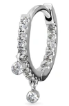 Maria Tash Double Dangle Diamond Eternity Clicker In White Gold