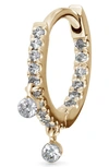 Maria Tash Double Dangle Diamond Eternity Clicker In Yellow Gold