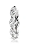 Maria Tash 18ct 6.5mm Invisible Set Diamond Marquise Eternity Single Hoop Earring In White Gold
