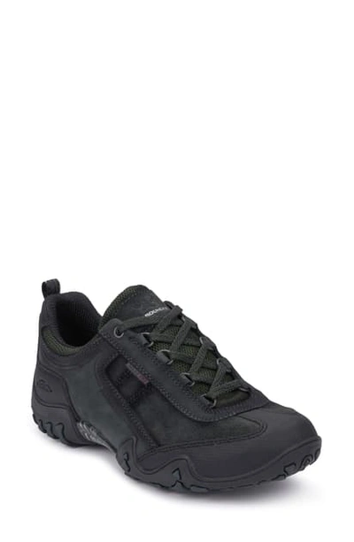 Allrounder By Mephisto 'fina-tex' Sneaker In Black/ Dark Moss Nubuck