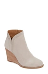 Lucky Brand Yimina Wedge Bootie In Chinchilla Suede