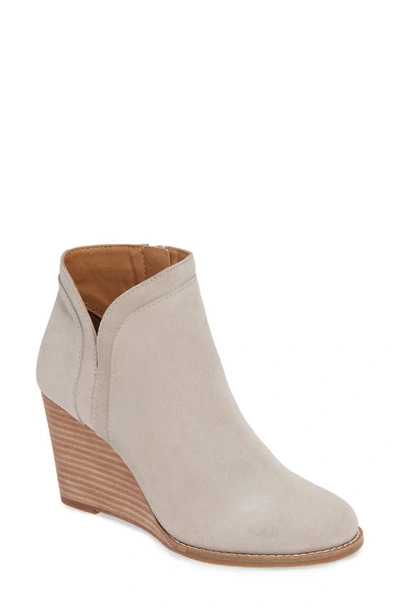 Lucky Brand Yimina Wedge Bootie In Chinchilla Suede