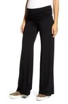 MATERNAL AMERICA FLARE LEG KNIT MATERNITY PANTS,P7061