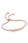 Monica Vinader Engravable Linear Friendship Chain Bracelet In Rose Gold