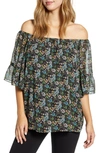 Maternal America Off The Shoulder Maternity Blouse In Tea Garden