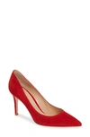 Gianvito Rossi Pointed-toe Pumps In Tabasco Red Suede