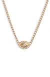 Zoë Chicco Paris 14k Yellow Gold & Diamond Eye Pendant Necklace