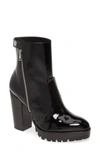 Allsaints Ana Bootie In Black Patent Leather
