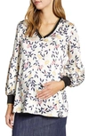 MATERNAL AMERICA MATERNAL AMERICA BISHOP SLEEVE MATERNITY BLOUSE,T5665