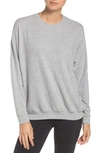 Alo Yoga Soho Crewneck Pullover In Dove Grey Heather