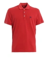 Isaia Embroidered Logo Polo Shirt In Red