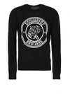 DSQUARED2 LOGO EMBROIDERY WOOL CREW NECK SWEATER