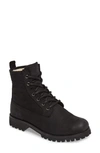 Blackstone Ol22 Lace-up Boot With Genuine Shearling Lining In Black Leather