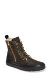 Blackstone 'cw96' Genuine Shearling Lined Sneaker Boot In Winter Moss Leather