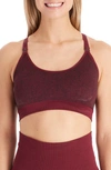 Modern Eternity Seamless Nursing Sports Bra In Burgundy Jacquard