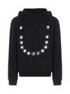424 STARS EMBROIDERY COTTON HOODIE,11375086