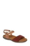 Naot 'sabrina' Sandal In Rust Suede/ Latte Leather