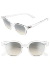 Ray Ban 50mm Cat Eye Sunglasses In Clear/ Gradient Grey