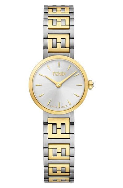Fendi Diamond Bracelet Watch, 19mm In Gold/ Silver/ Gold