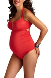 PEZ D'OR SOLID ONE-PIECE MATERNITY SWIMSUIT,J28.10788