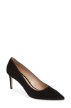Stuart Weitzman Leigh Pump In Black Suede