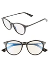 The Book Club Night Team 49mm Blue Light Blocking Reading Glasses In Black