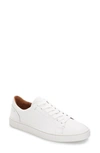 Frye Ivy Tumbled Leather Lace-up Low-top Sneakers In White Leather