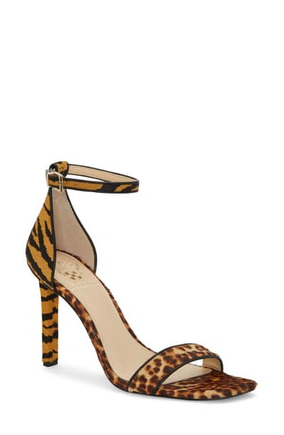 Vince Camuto Lauralie Ankle Strap Sandal In Natural Calf Hair