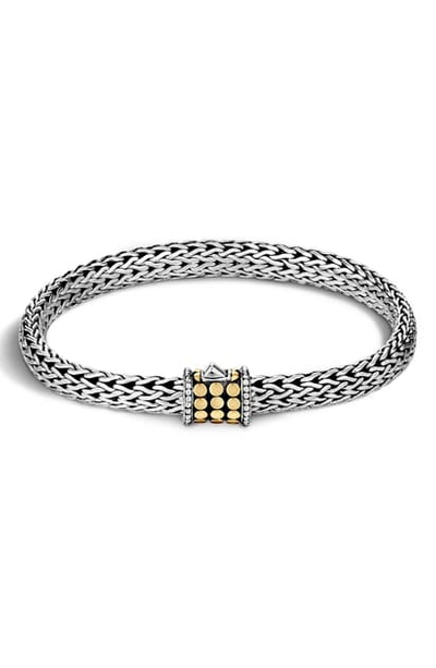 John Hardy Classic Chain Dot Bracelet In Silver/gold