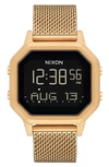 Nixon Women's Siren Gold-tone Stainless Steel Milanese Bracelet Watch 36mm In All Gold