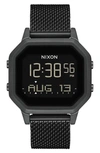Nixon Women's Siren Black Stainless Steel Milanese Bracelet Watch 36mm In Black