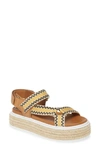 PRADA PLATFORM ESPADRILLE SANDAL,1XZ712 3L5JF 04599