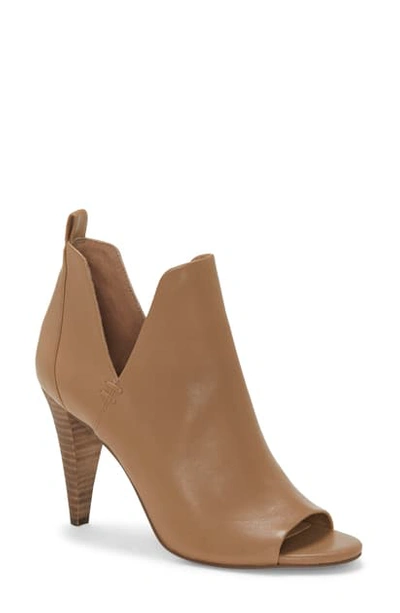 Vince Camuto Allanna Bootie In Twilight Taupe Leather