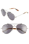 GIVENCHY 58MM AVIATOR SUNGLASSES,GV7057NSTS