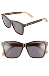 THE MARC JACOBS 56MM CAT EYE SUNGLASSES,MARC446S