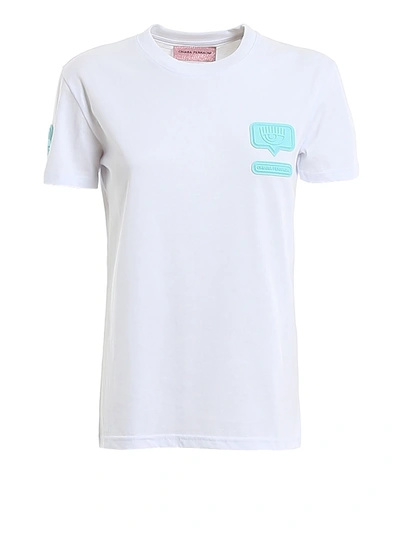 Chiara Ferragni Silicon Patch T-shirt In White