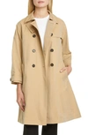 MAX MARA WATER REPELLENT COTTON TRENCH COAT WITH REMOVABLE LINING,902103076000020