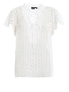 Polo Ralph Lauren White Broderie Anglaise Blouse In White