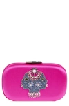 Giambattista Valli Zodiac Embellished Clutch In Purple Fluo Gemini