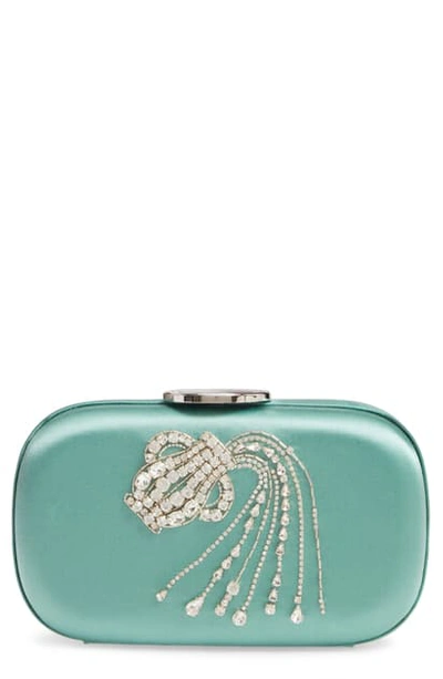 Giambattista Valli Zodiac Embellished Clutch In Petrol Aquarius