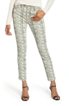 Ag Mari High Waist Slim Straight Leg Jeans In Silk Python Idu/ Dark Algae