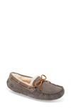 Ugg Dakota Womens Suede Shearling Lined Moccasin Slippers In Pewter Suede
