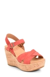 Kork-easer Kork-ease 'ava 2.0' Platform Wedge Sandal In Red Suede