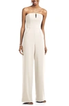 Dessy Collection Strapless Crepe Jumpsuit In Ivory