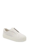 Jslides Heidi Platform Slip-on Sneaker In White Nubuck Leather